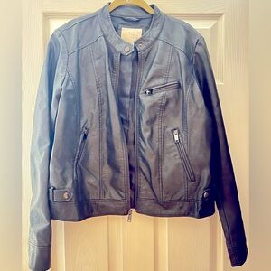 Faux Leather Jacket A New Day Women’s size xl Navy